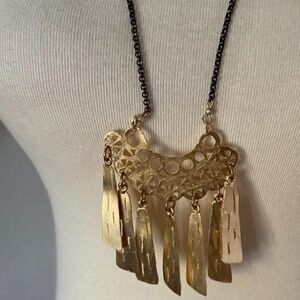 Anthropologie Wendy Mink Gold Statement Necklace